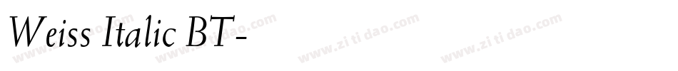 Weiss Italic BT字体转换